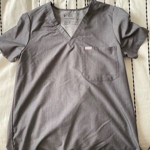 FIGS Graphite Caterina scrub top